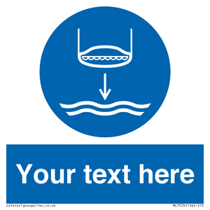 Custom Lower lifeboat to the water in launch sequence